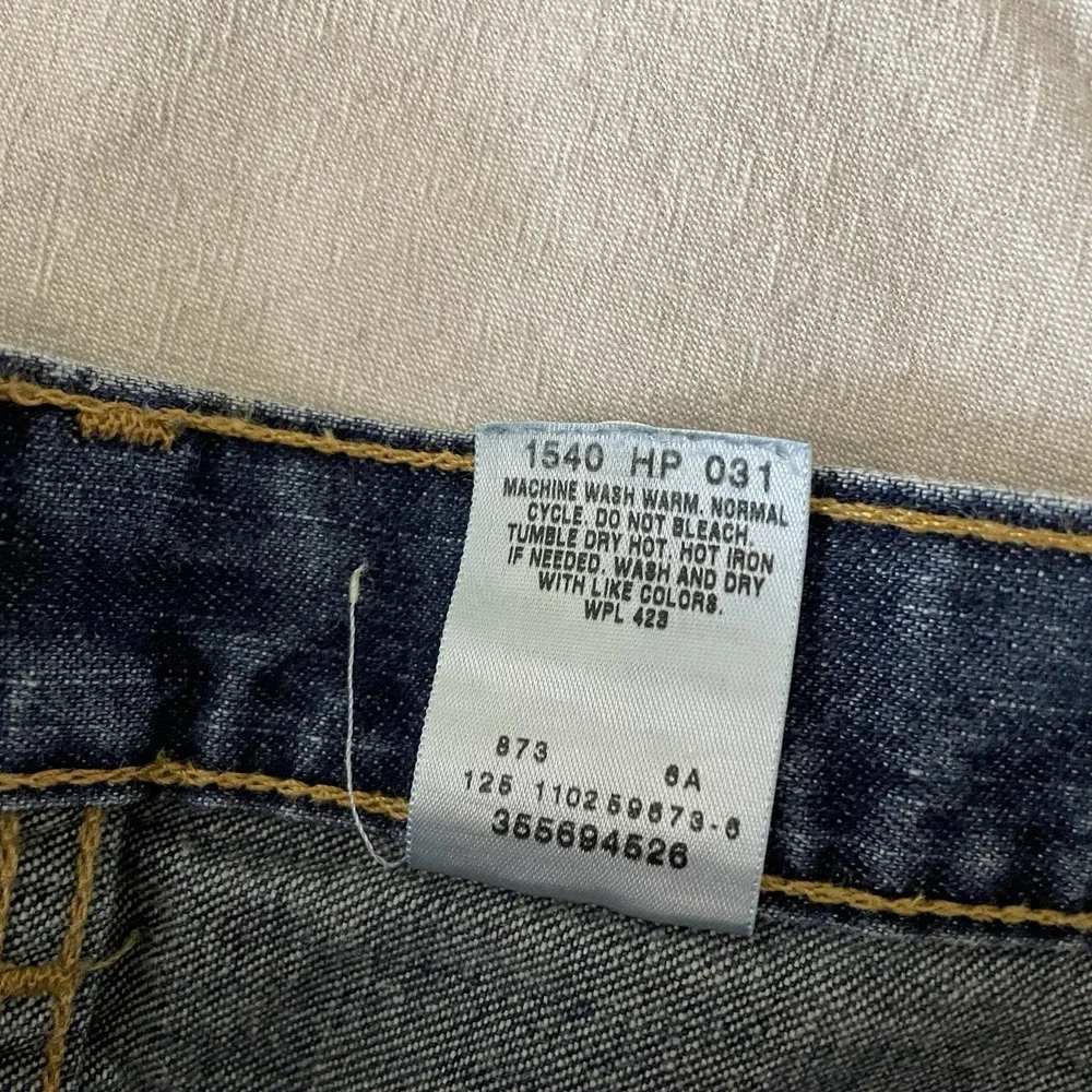 Vtg Y2K Levis 569 Denim Jean Shorts Mens 38x11 Jorts Worn-in Faded Distressed